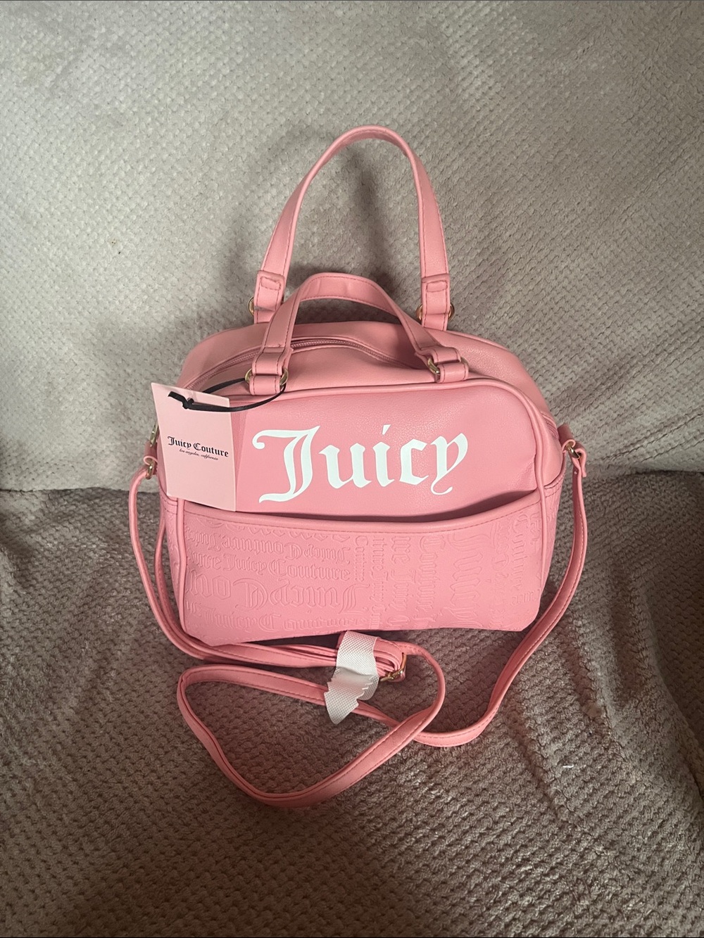 Juicy Couture Pink Logo Crossbody Satchel New With Tags